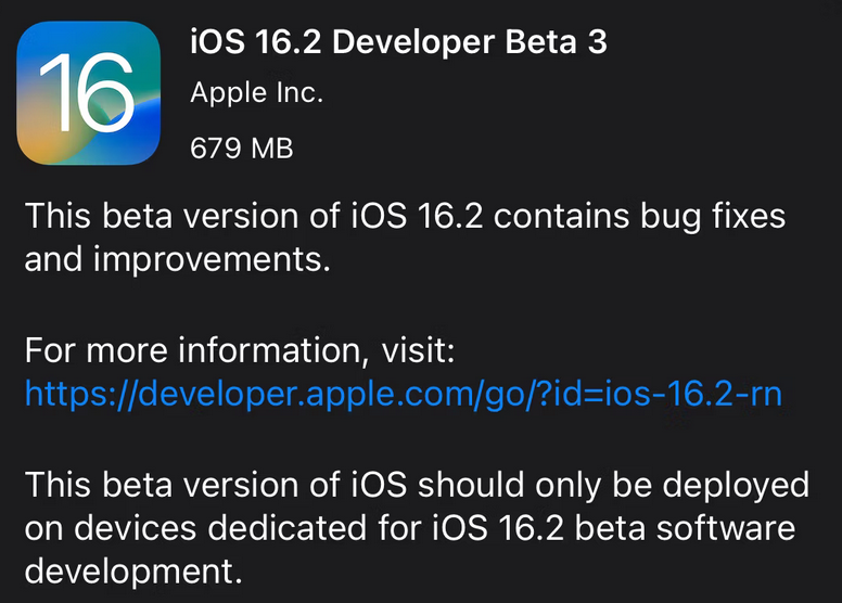 IOS 16.2 Beta 3 with AOD Improvement and Apple Music Tweaks