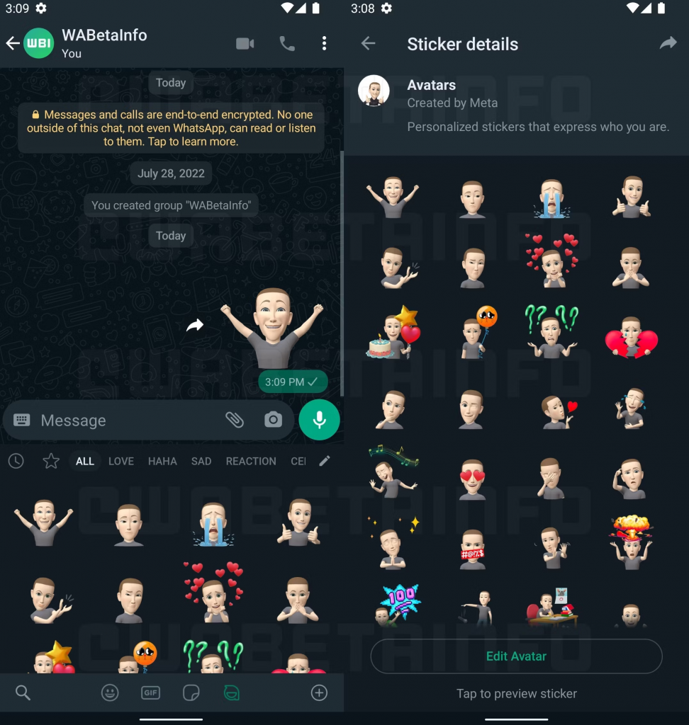 How to use the avatar stickers on WhatsApp on Android: What is it, and how to create your avatar?