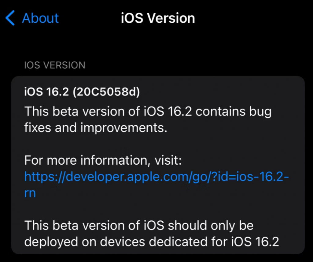 Apple iOS 16.2 Dev Beta 4 with bug fixes and improvements ahead of stable rollout in mid-dec
