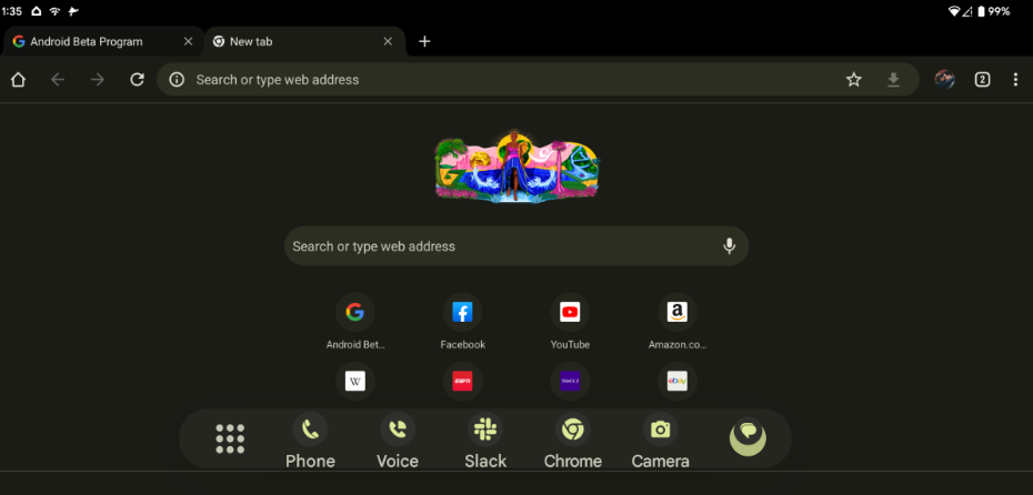 Android 14 will have a tablet taskbar with text labels for app icons.