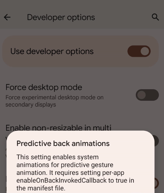 Predictive back gesture on Android 14 will give your a preview for swiping back