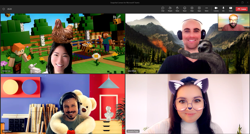 Microsoft Teams has been updated with Snapchat Lens for a more professional video call workspace.