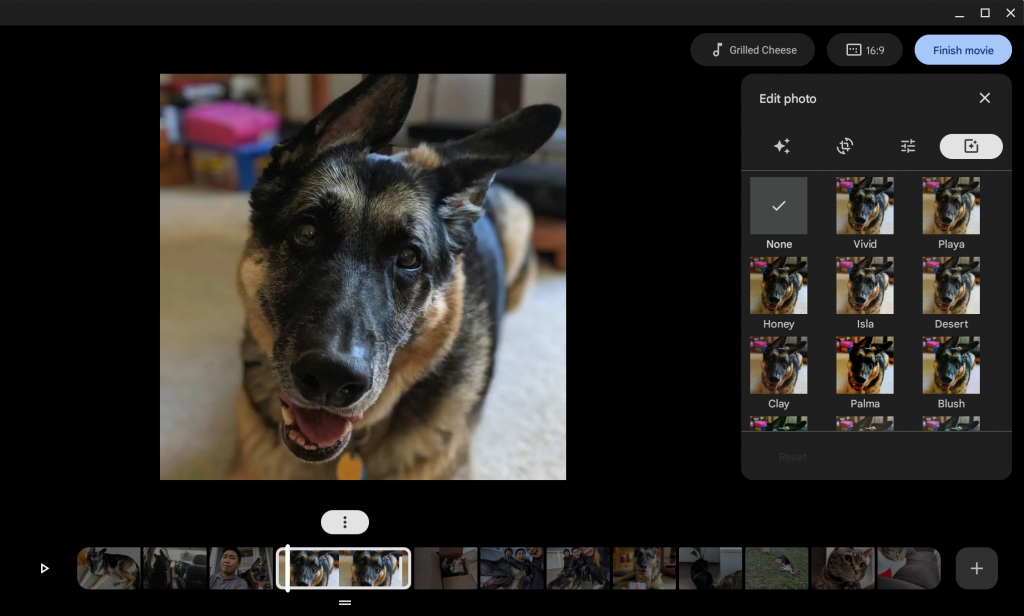 Google introduced movie editor tools for Photos on ChromeOS
