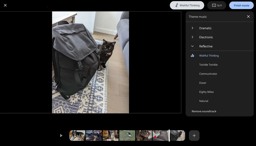Google introduced movie editor tools for Photos on ChromeOS