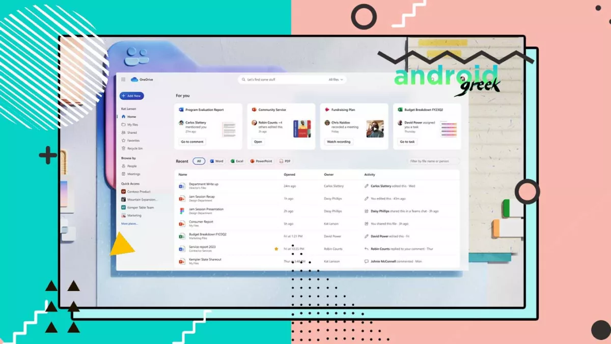 Microsoft Redesigns OneDrive on the Web with New Features for Work and School: Fast, Organized, and Personalized.