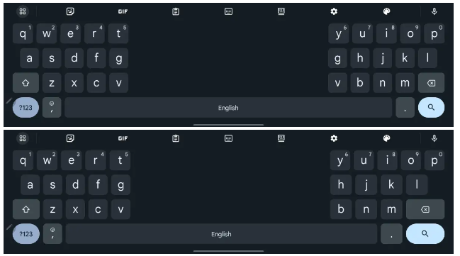 Gboard now has a split keyboard layout with two options for Android tablets and foldable devices.