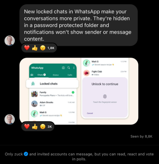 WhatsApp is rolling out a new update with a Chat Lock feature, the ability to save messages from Disappearing Messages, and a redesigned context menu for chats.