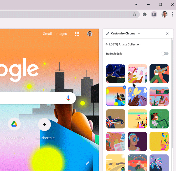 Google introduces a new side panel to customize Chrome's new tab page, making it easier to use on desktop.