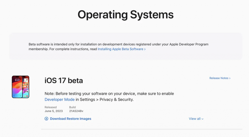 Here's how to download and install iOS 17 Developer Beta on your iPhone right now: Check the compatible iPhones.