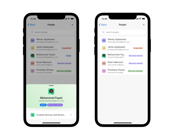The 1Password app now allows users to manage their accounts directly from within the app.