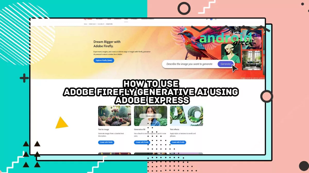 How to use Adobe Firefly generative AI Using Adobe Express