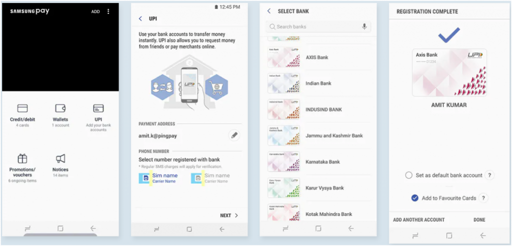 How to use BHIM UPI on Samsung Wallet app