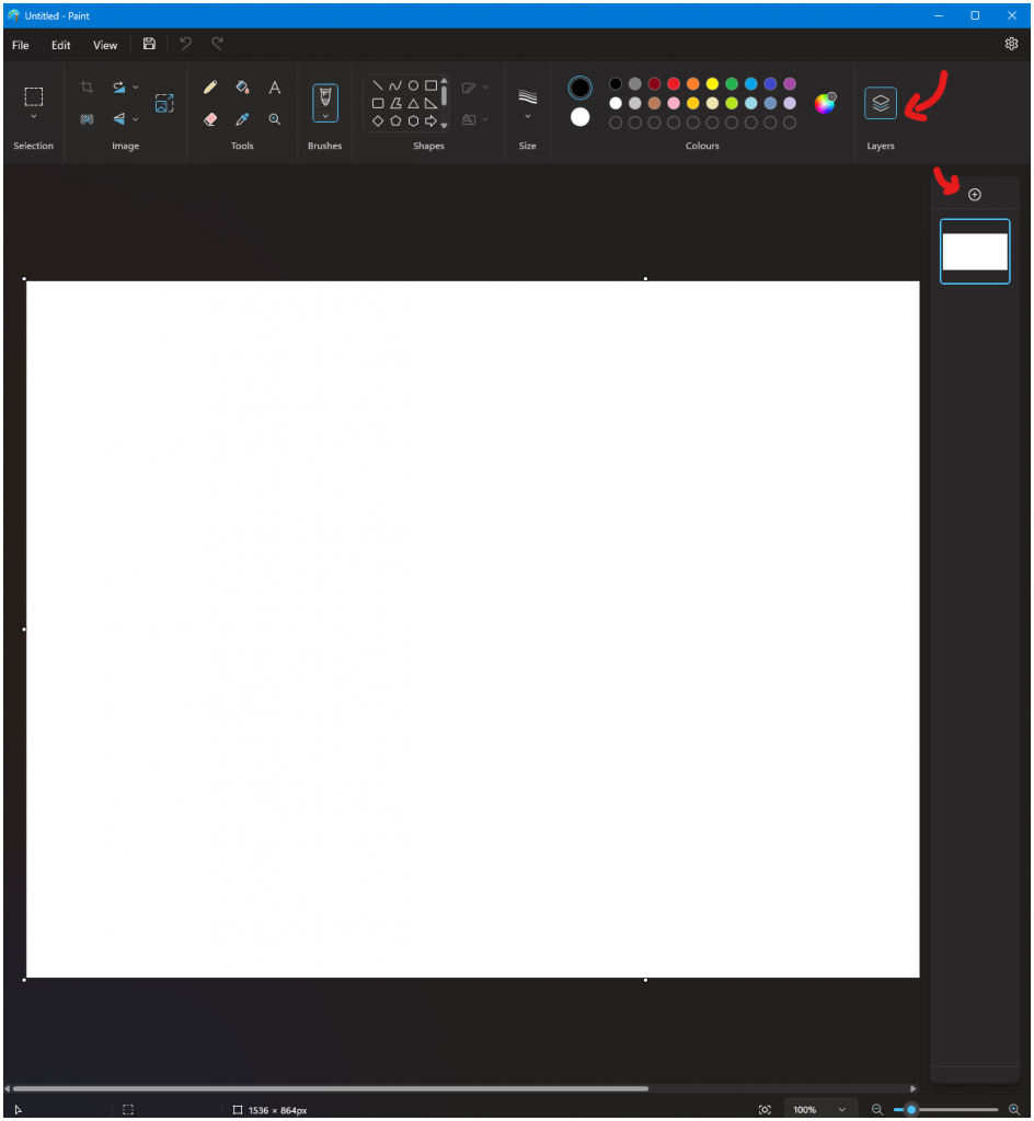 How to use Windows 11 Paint Layer and Transparency Tool